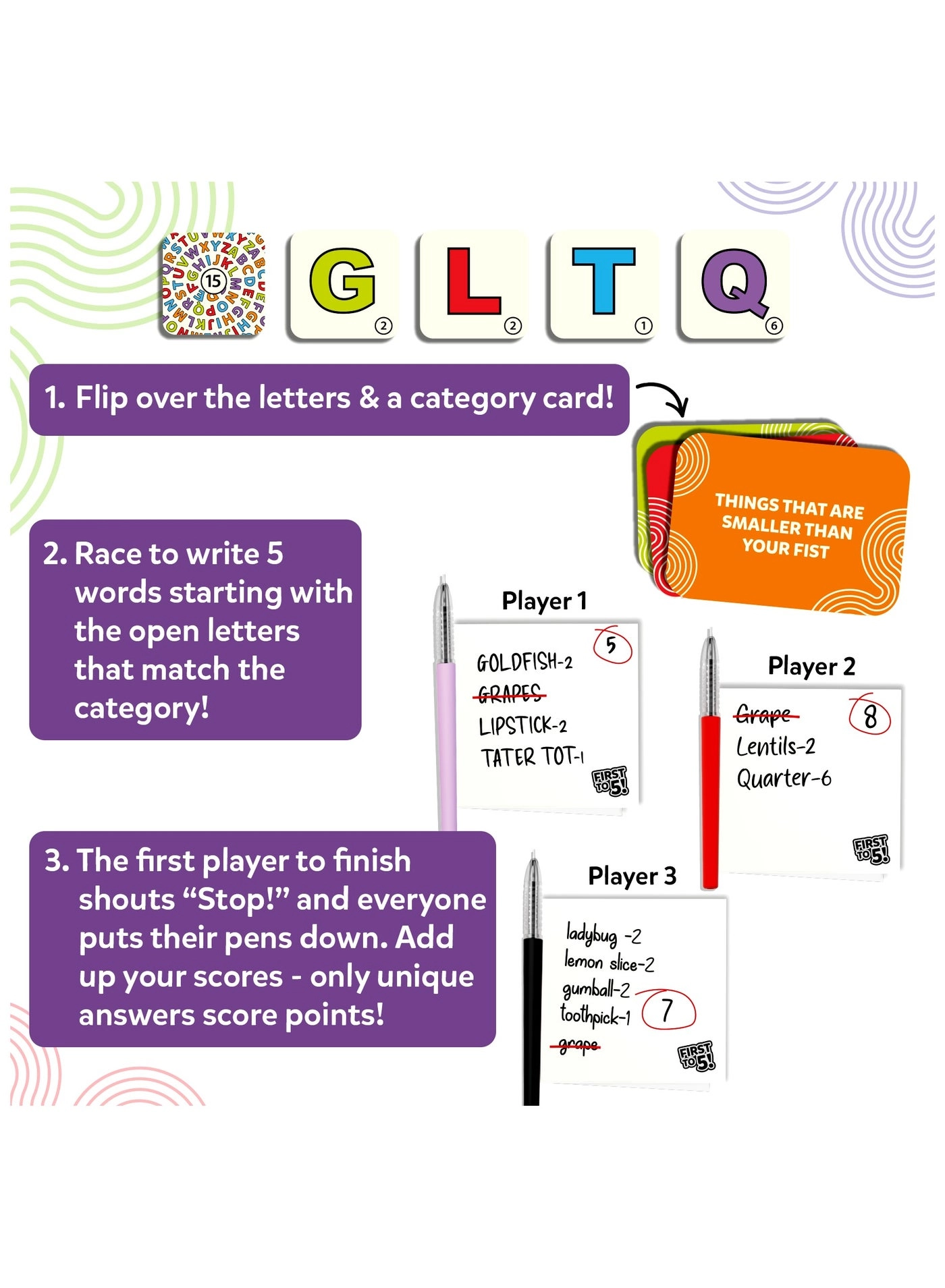 First to 5! - Card Game