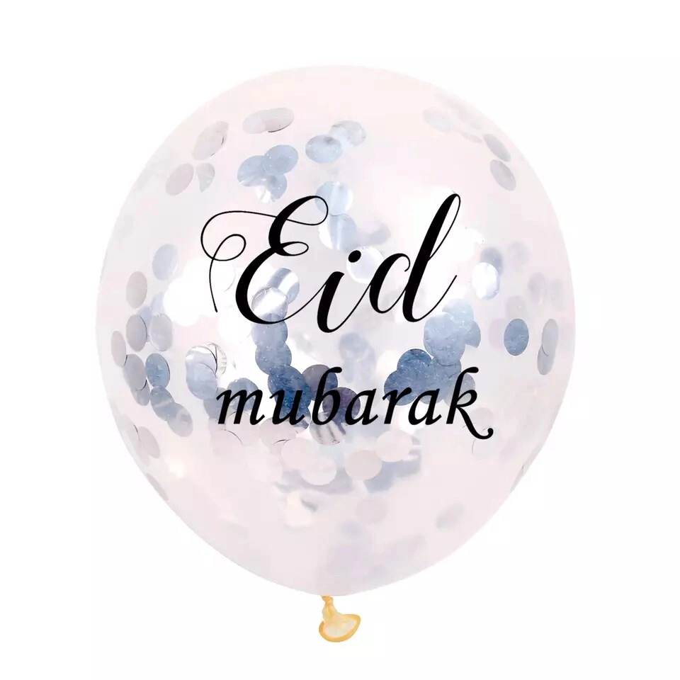 Eid Mubarak Confetti Balloons - 15 Pcs Eid