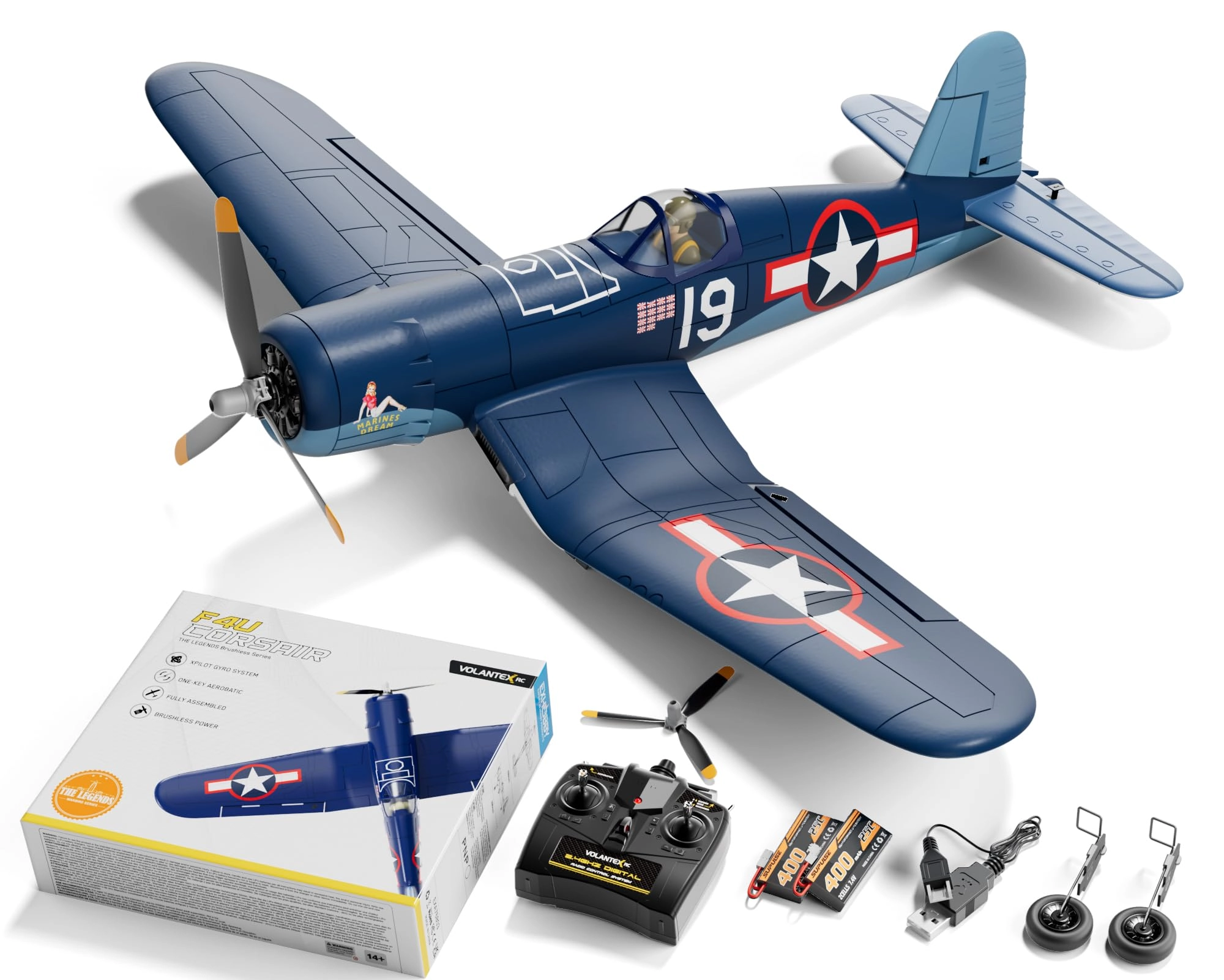 EXHOBBY Brushless RC Plane - 4 Channel 6-Axis Gyro