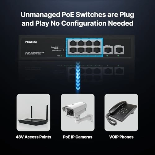 8 port poe gigabit switch 8-ports