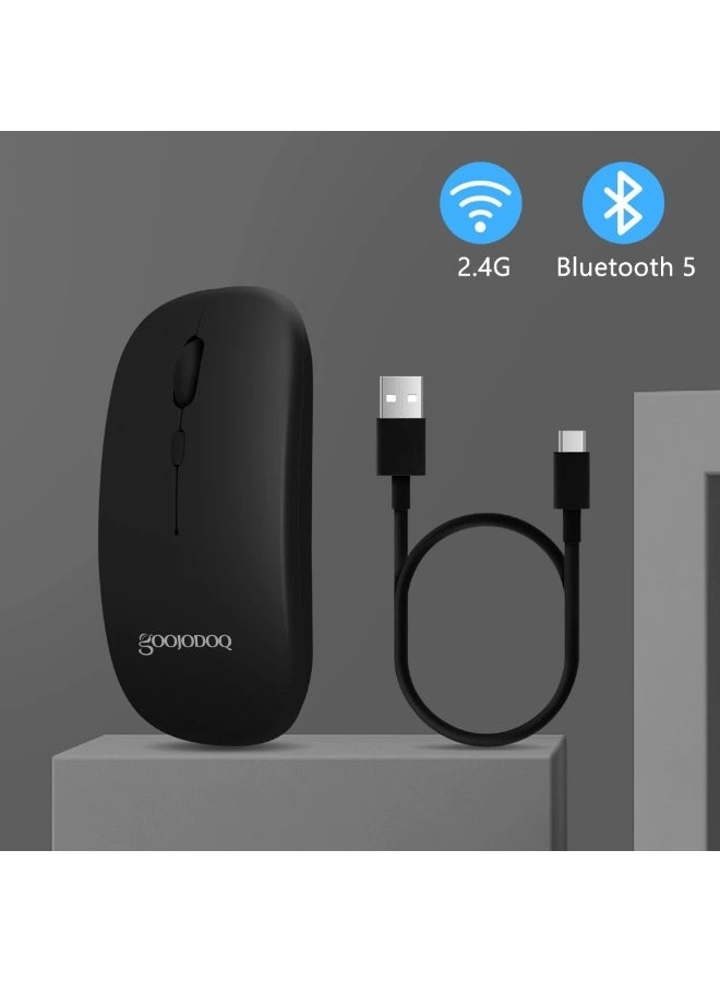 GOOJODOQ 2-in-1 Bluetooth Mouse - 2.4GHz
