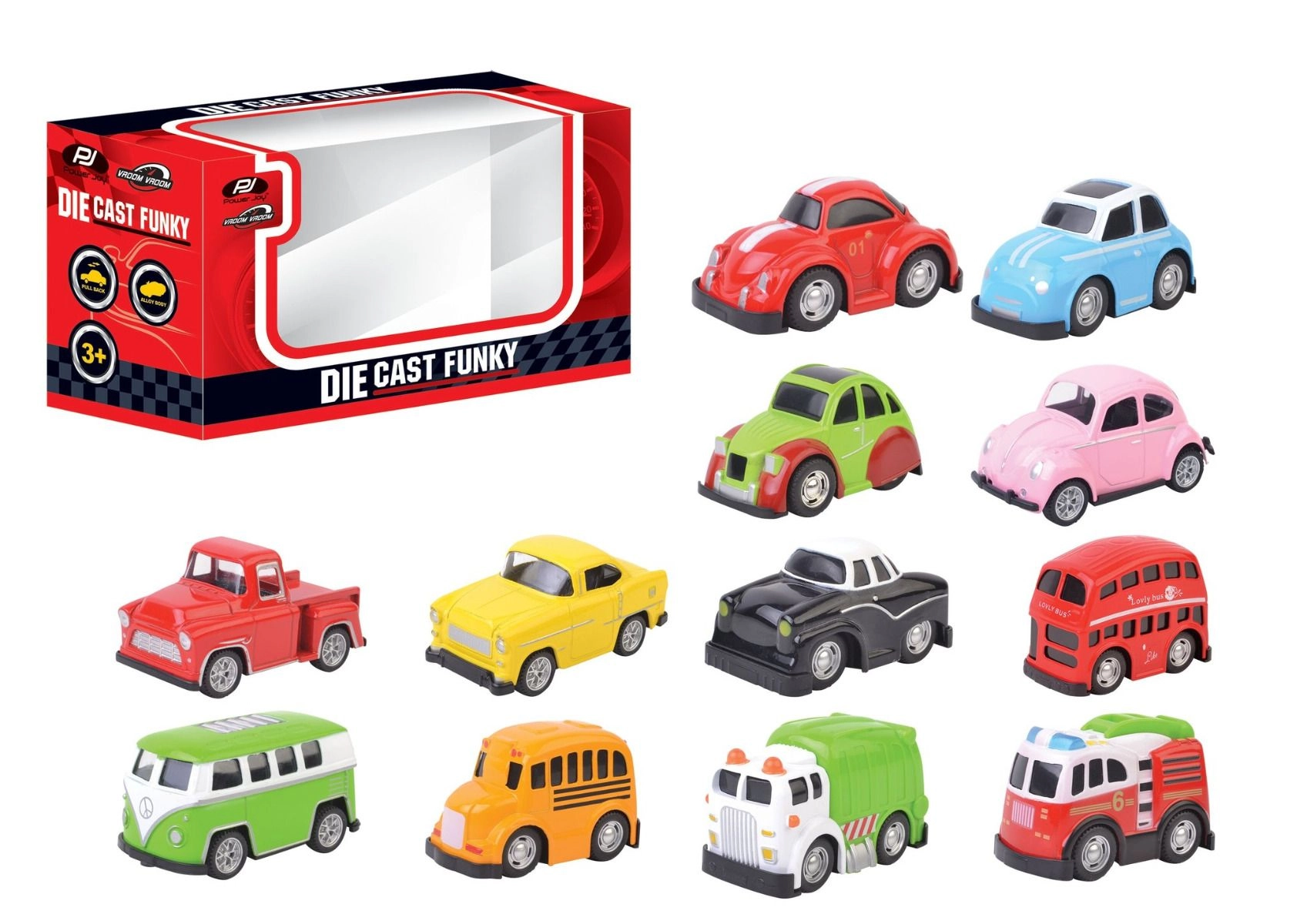Vroom Vroom Diecast Funky Car - 1pc