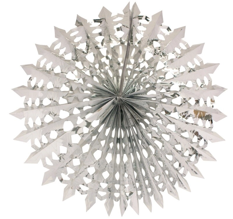 CREATIVE CONVERTING Glitz Hanging Foil Décor - Silver 16in