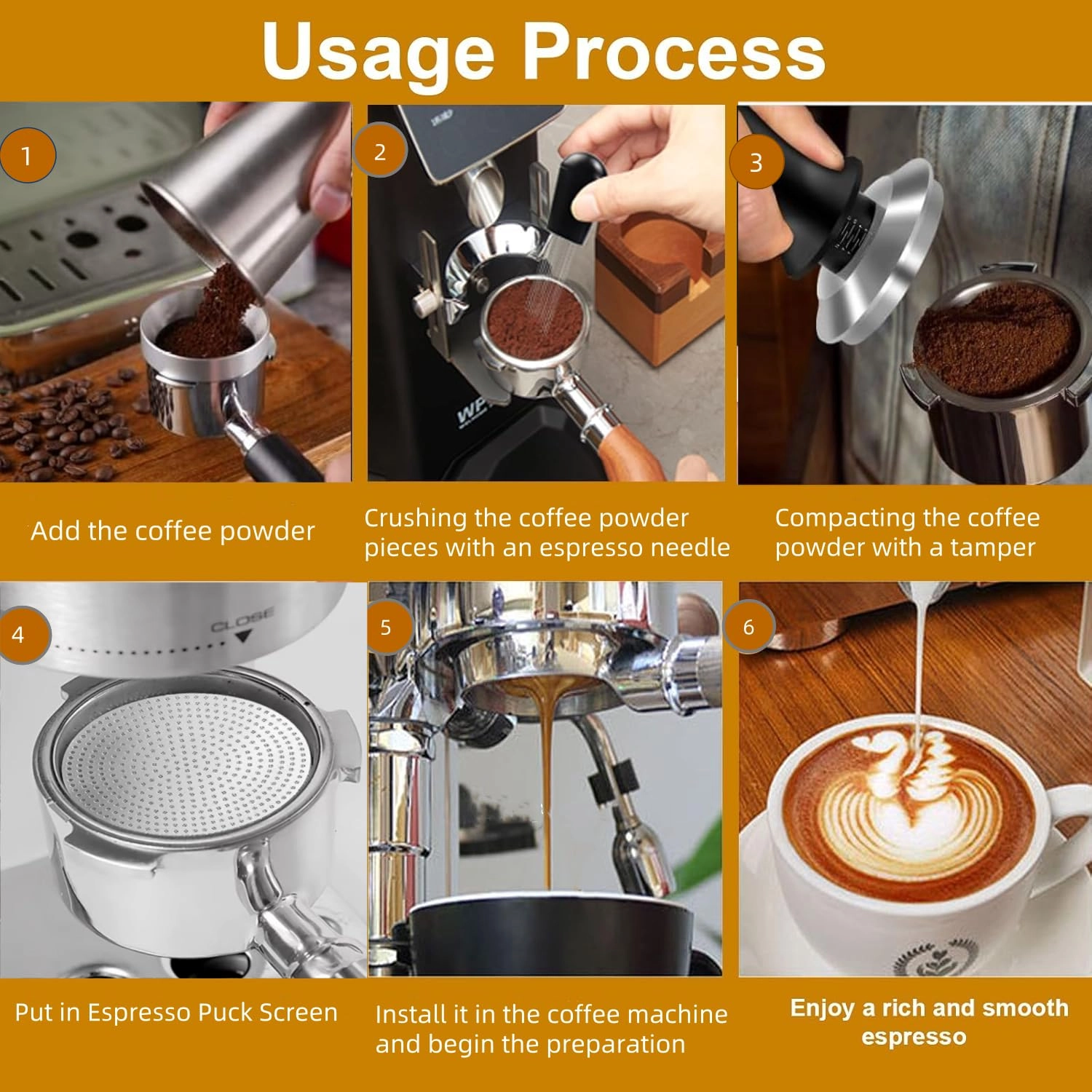 51mm Coffee Tamper - 24PCS 316stainlesss Kit