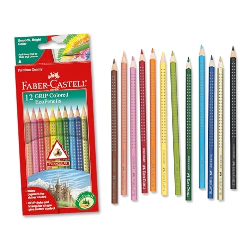 Faber-Castell Grip Colored Ecopencils - 12 Count