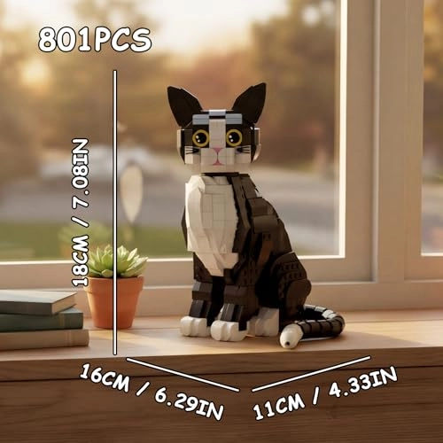 Tuxedo Cat Building Blocks Set - Tuxedo Cat 801 pcs
