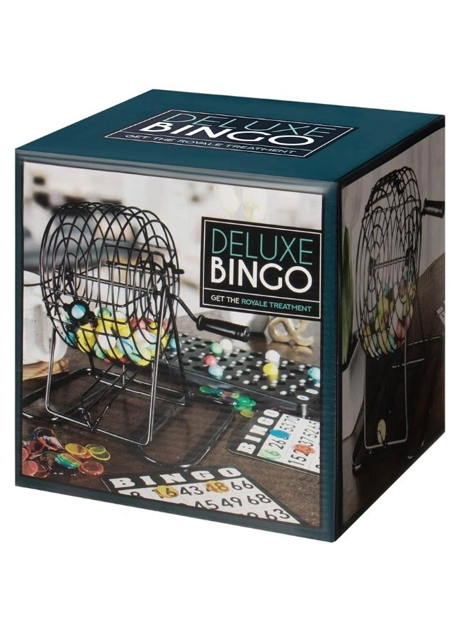 Deluxe Bingo Game - 50 Premium Cards 300 Vibrant Chips 75 Calling Balls