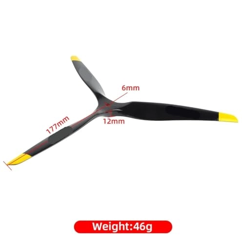Three Blade Motorized Positive Propellers - 14x7 RC Aircraft