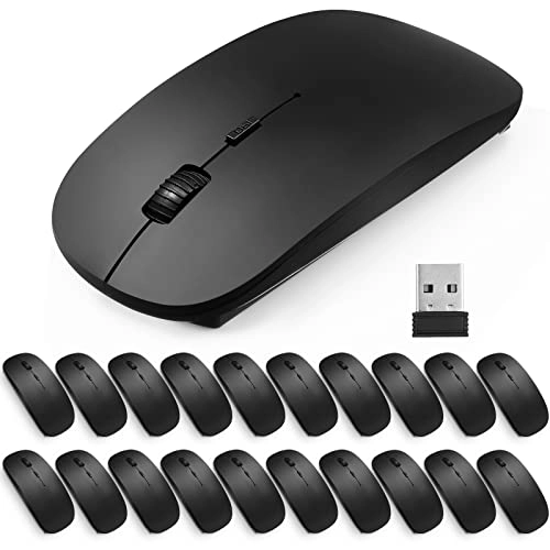 20 Pack Slim Optical Silent Ergonomic Mouse - Wireless