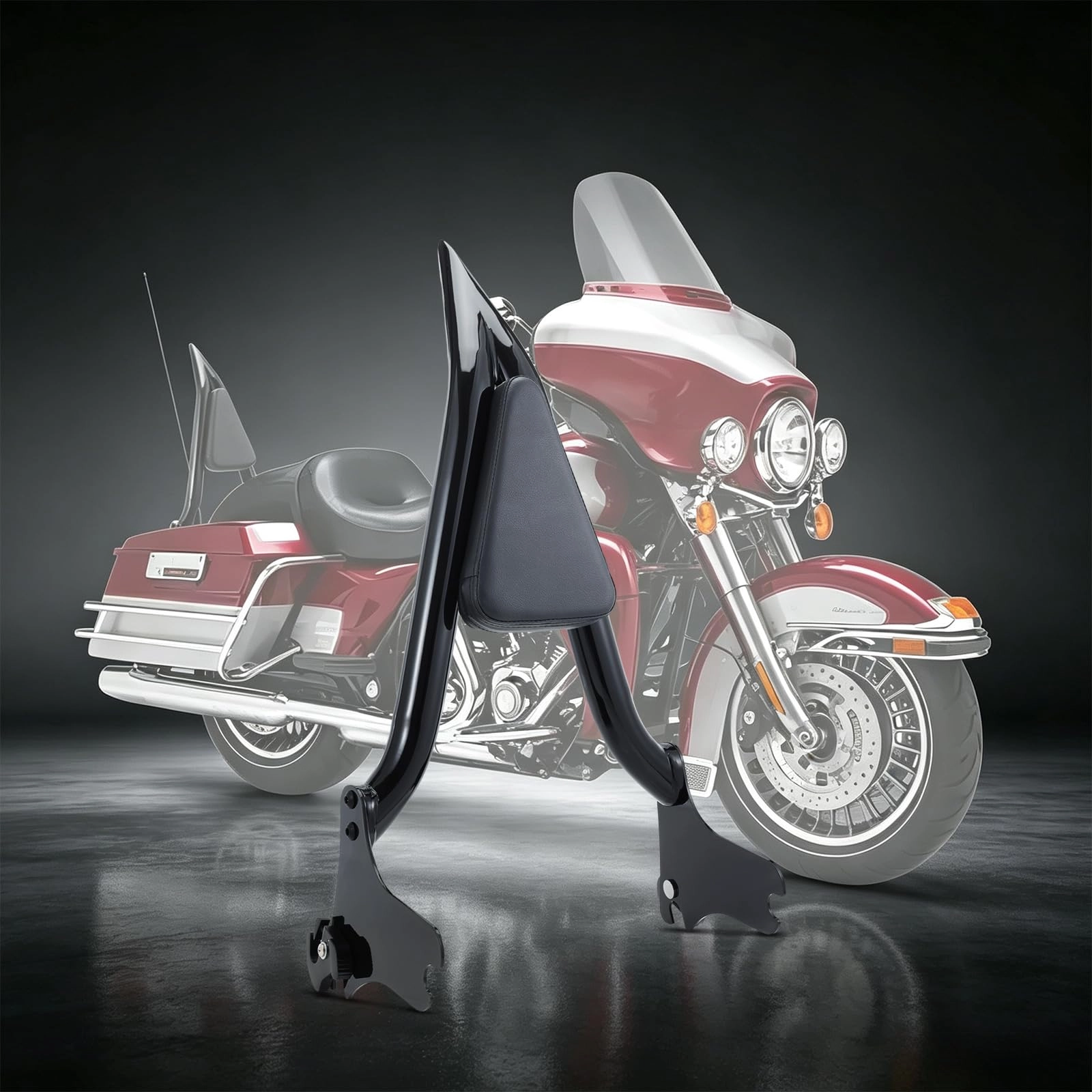 Huabrve Passenger Sissy Bar Backrest - for Harley Touring Street Glide Road Glide Road King 1997-2008 Black