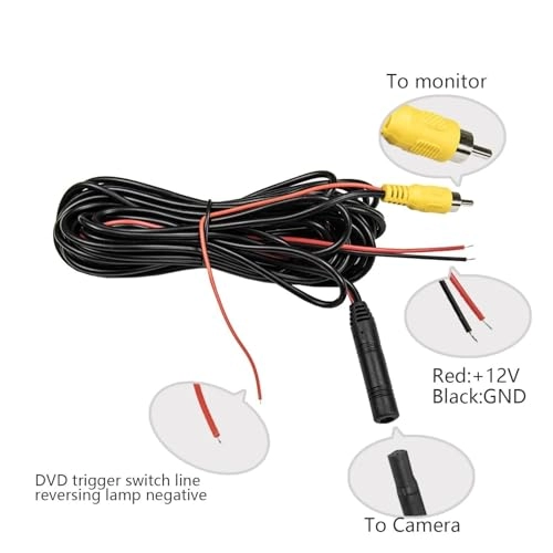 Reverse car rear view camera - Night vision Wired 720 x 540 pixels