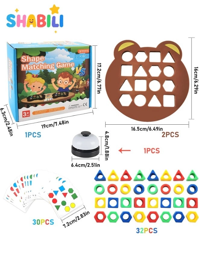 SHABILI Bear Shape Matching Game - 3 years+ 66 pieces