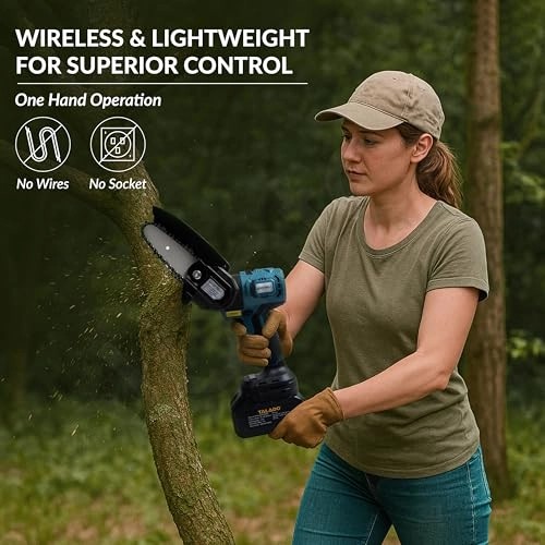 Chain Saw - 4-Inch 4000RPM Battery Powered