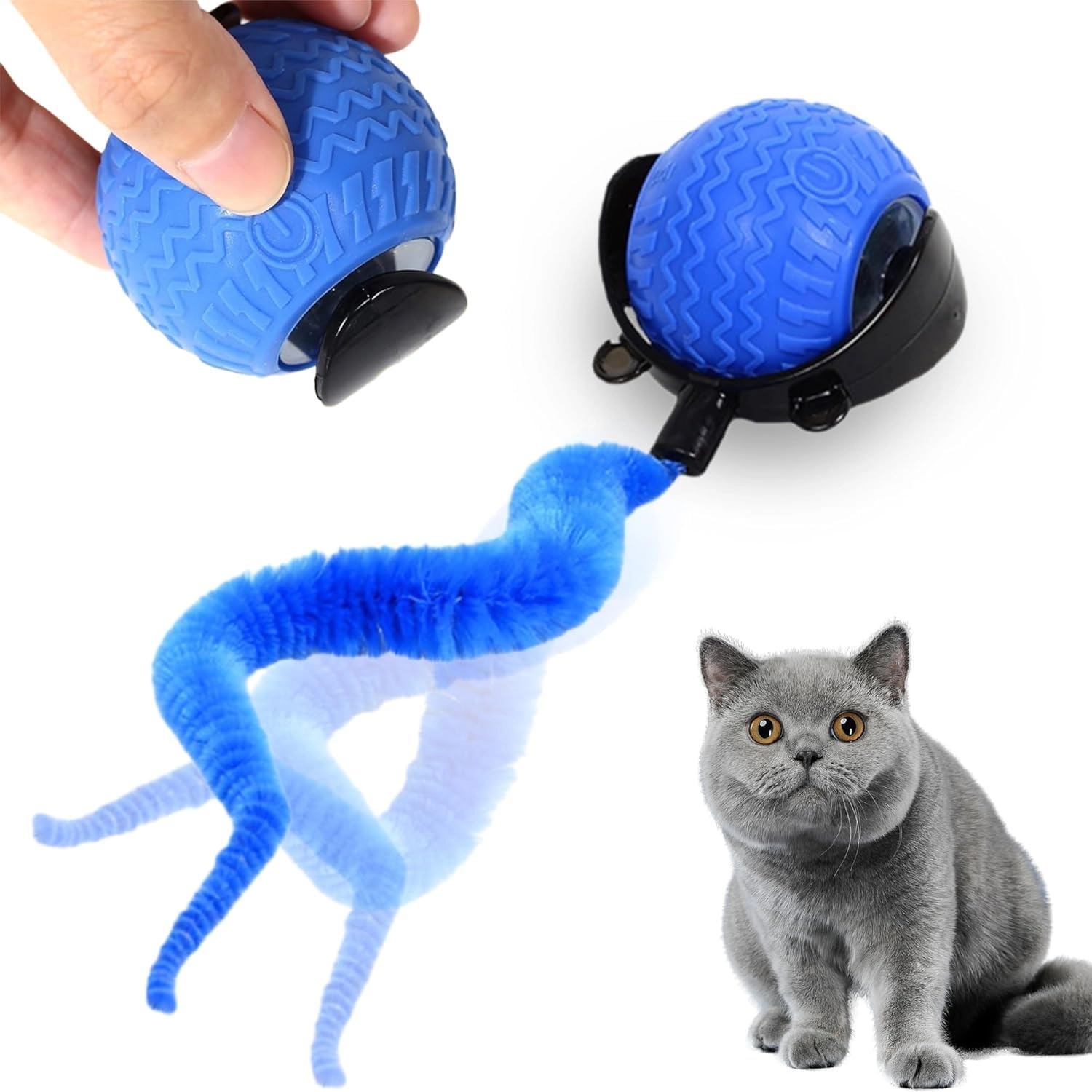 YUHUF Cat Ball Toy - Kittens to Adult Cats (Small Breeds)