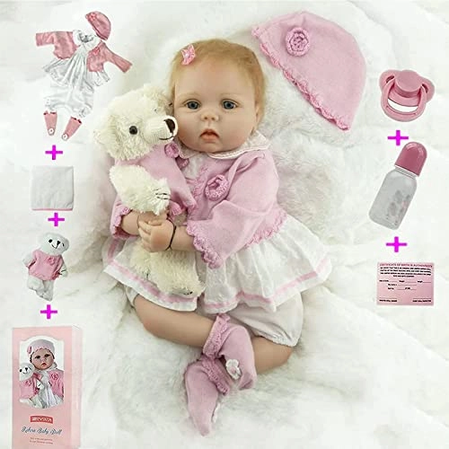 Reborn Baby Doll - 22 Inches / 55 cm Silicone Ages 3+