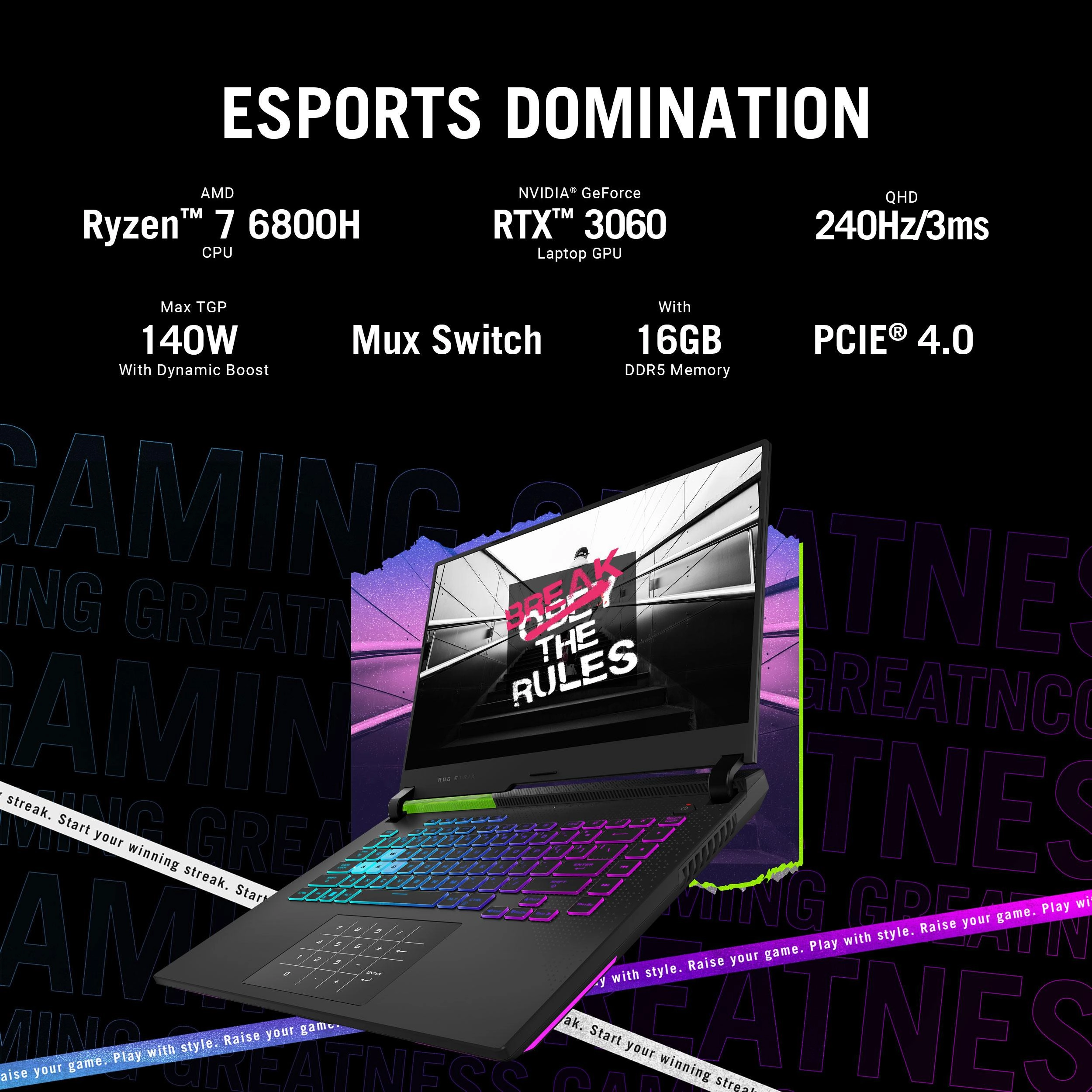 ROG Strix G17 G713RM-LL134W - 17.3'' Ryzen 7 6800H 16GB DDR5 1TB SSD