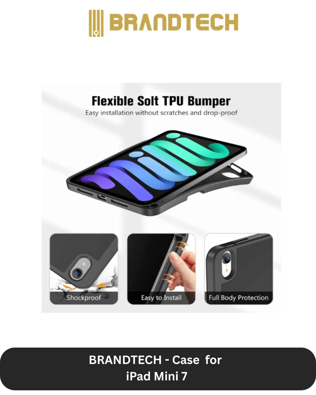 Case with Screen Protector for iPad mini (7th generation)