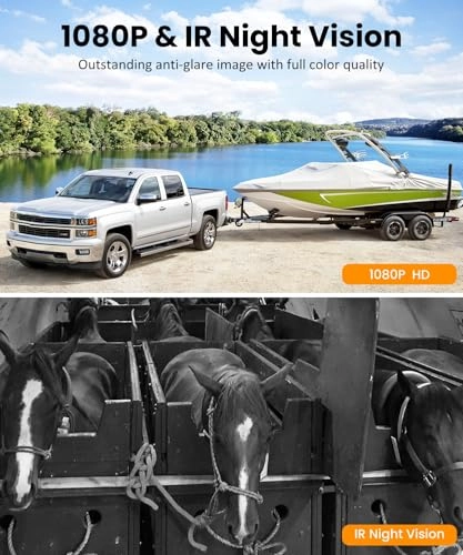 Dual Camera Car Reversing Camera System - Night Vision Wireless 1080p