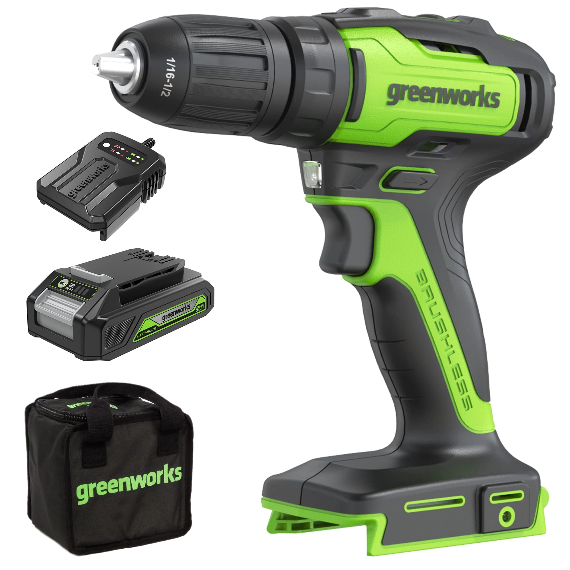 Greenworks GD24DD35K2 - 2Ah Kit