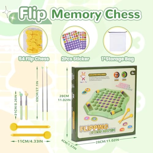 Animal Flip Chess Memory Chess Game - 12+y 54 pieces