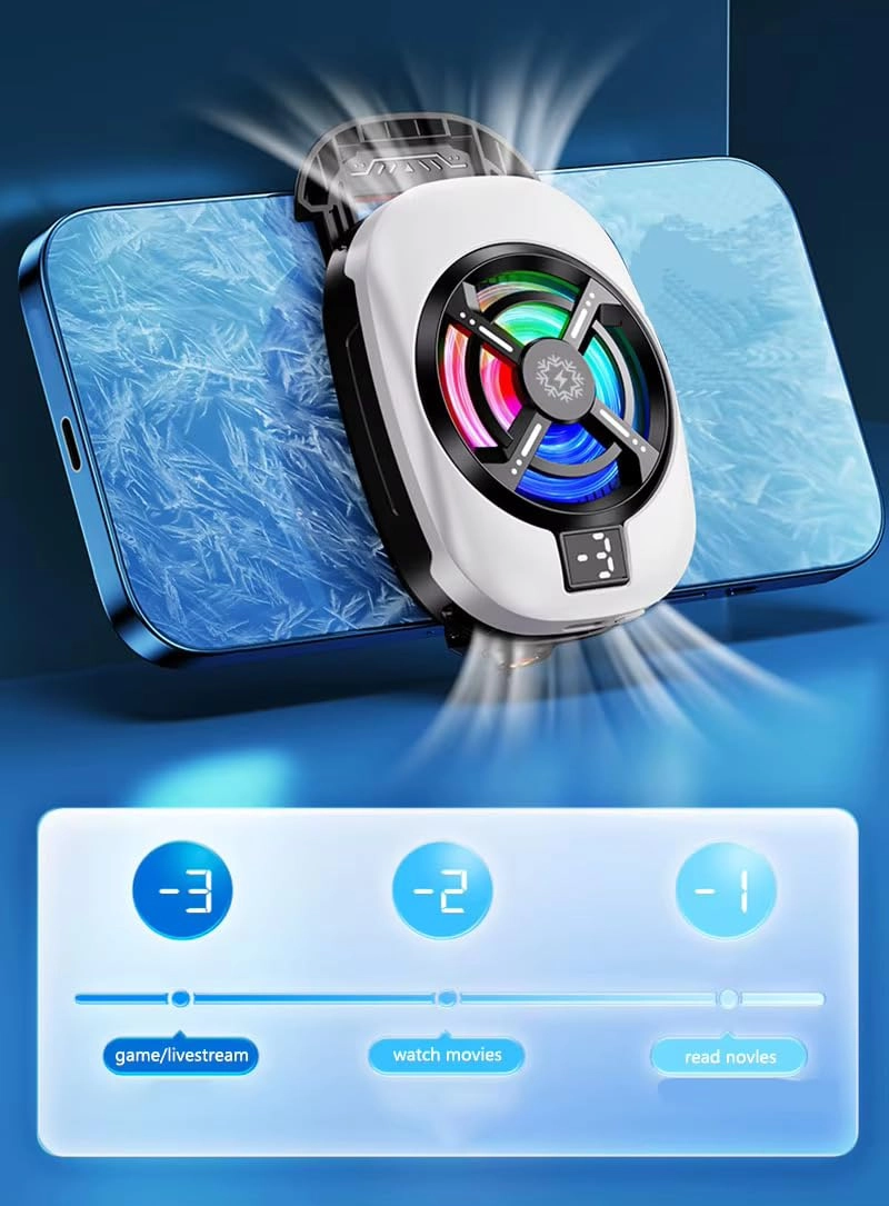 Silent Phone Cooler - Magnetic RGB Fan