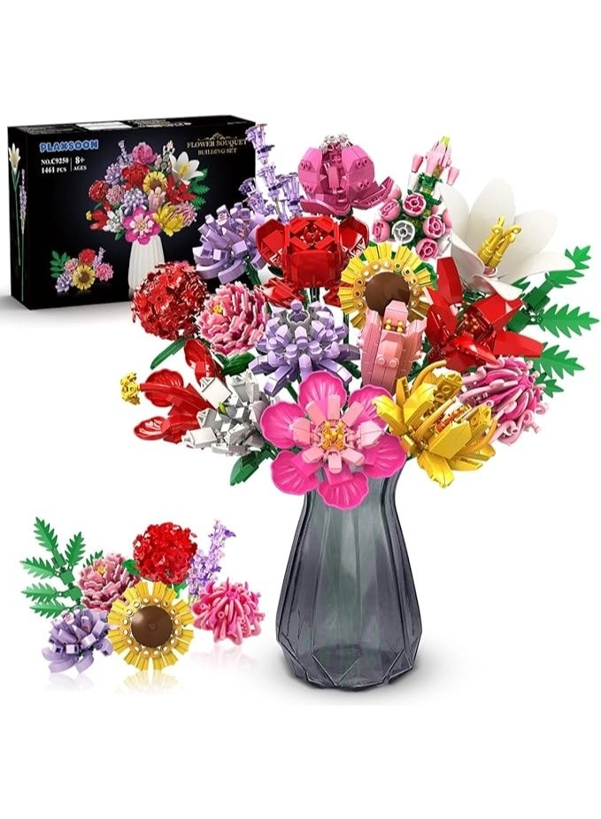 LELE BROTHER Flower Bouquet Building Set - 1000+ pcs Botanical Collection