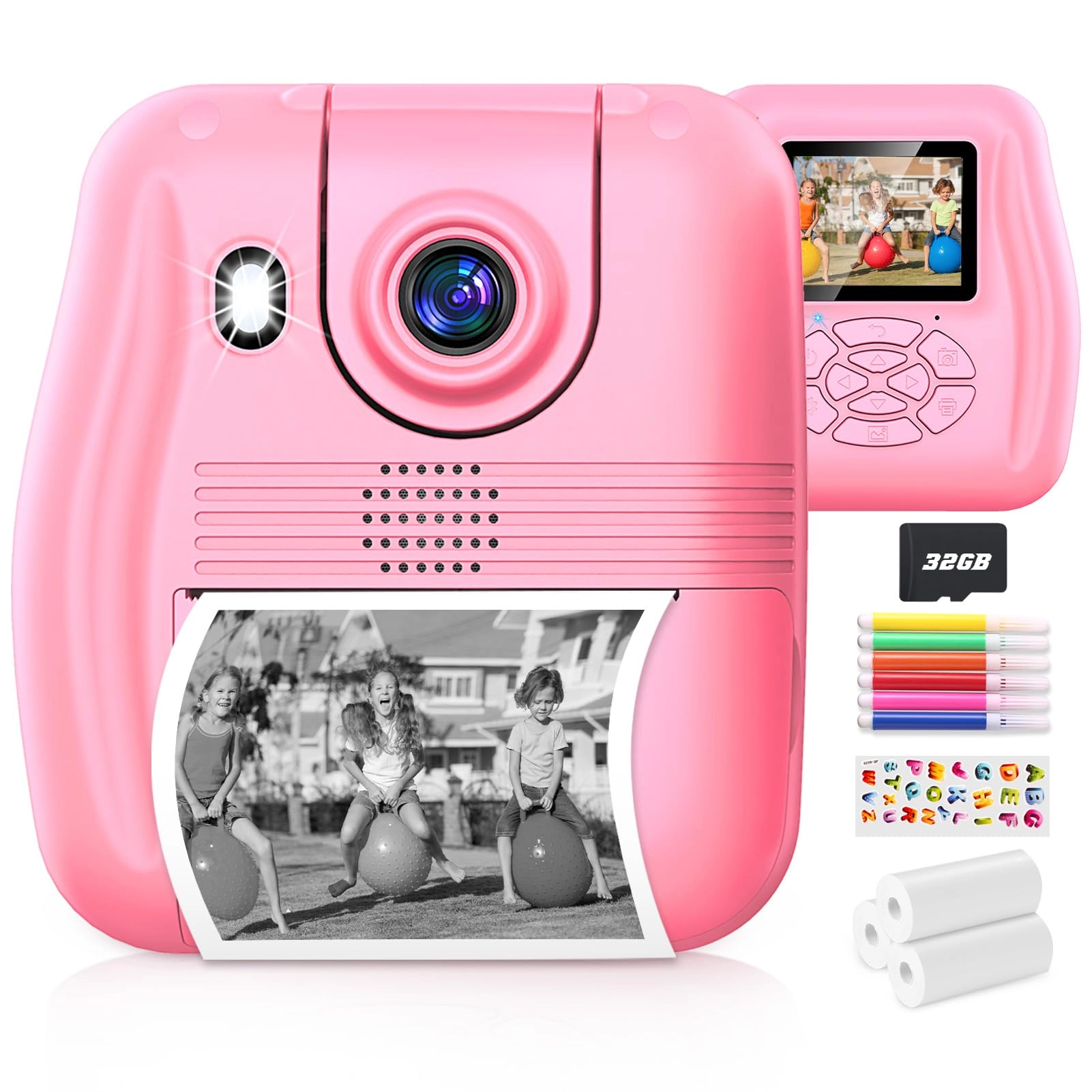 ASIUR Kids Instant Camera - 1080P 12MP 32GB