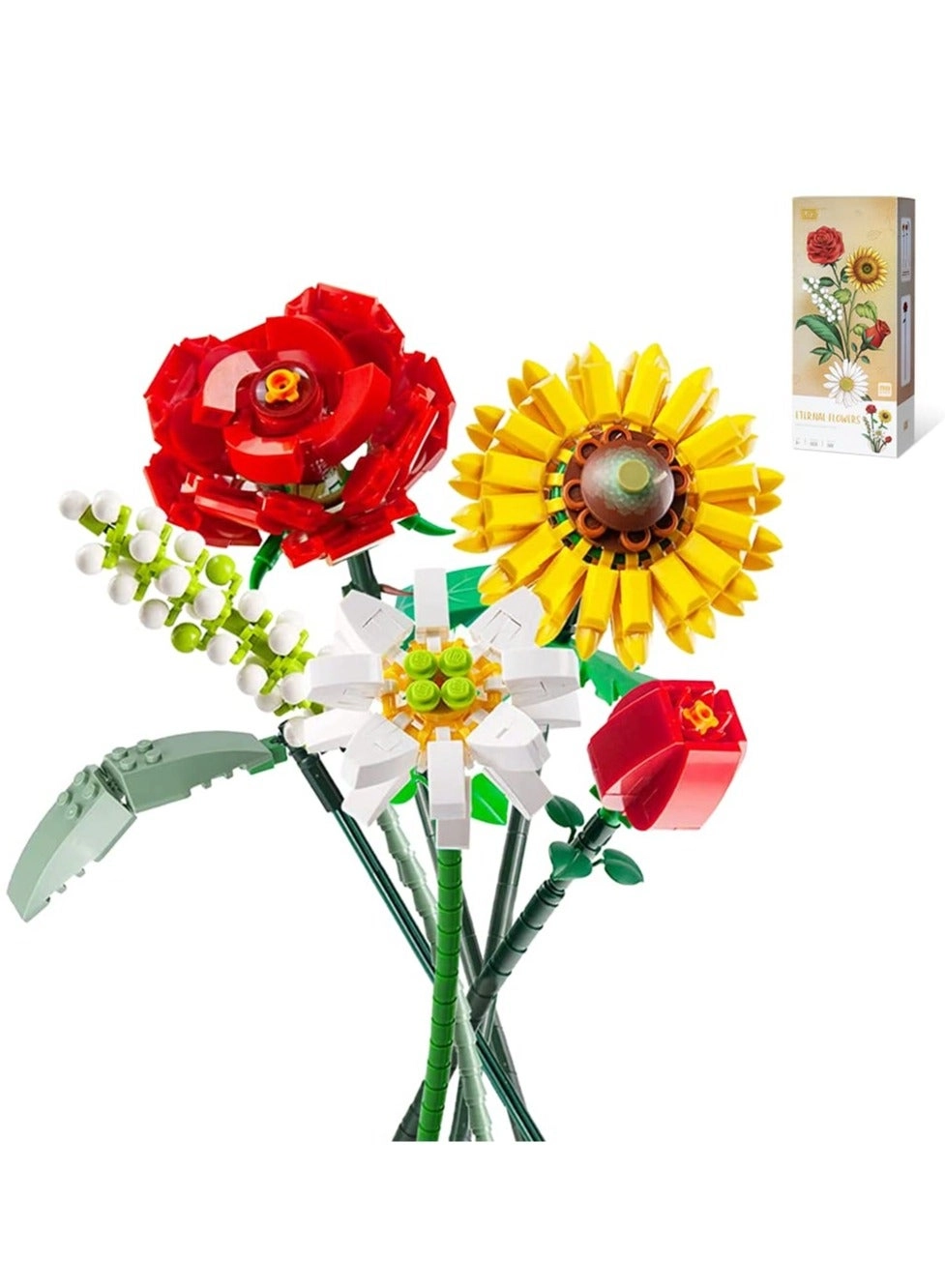 Arabest Mini Bricks Flower Bouquet Building Sets - 568 pcs