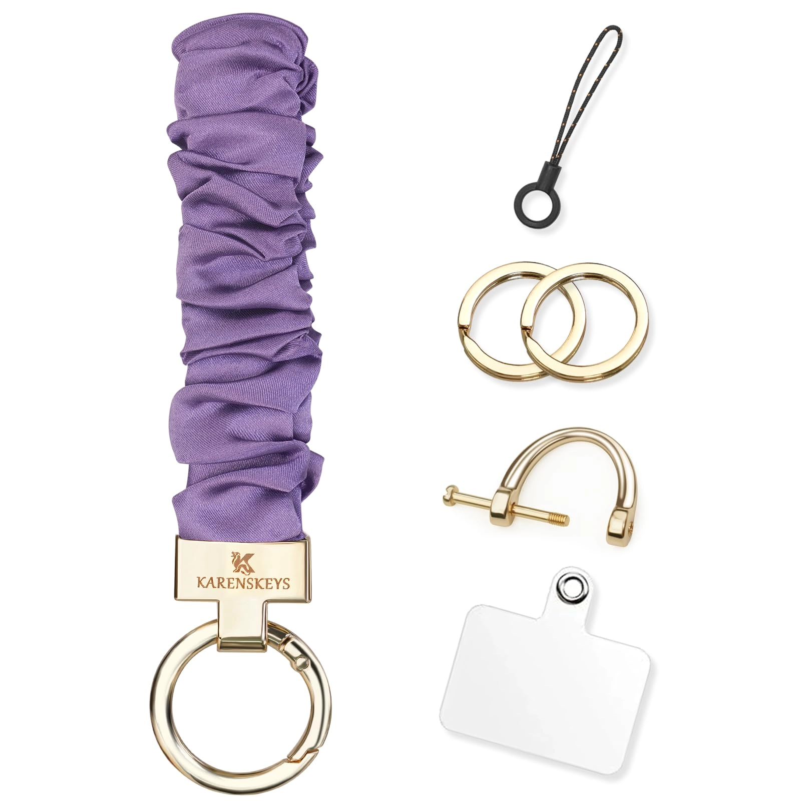 Scrunchie Keychain Wristlet - Colour