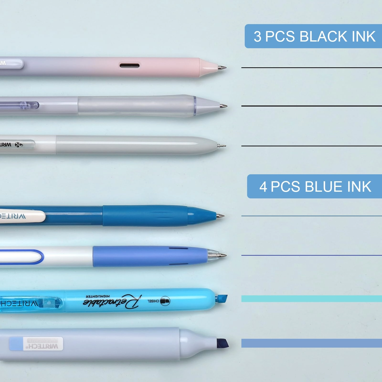 Gel Pens - 7ct 0.5mm