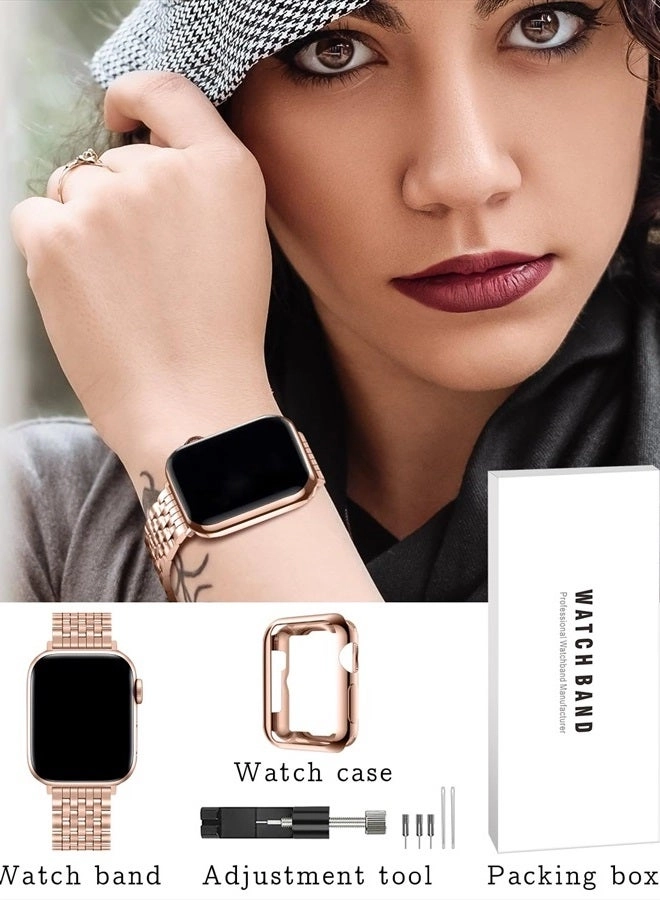 Metal Watch Band for Apple Watch Series 8 7 6 5 4 3 2 1 SE SE2