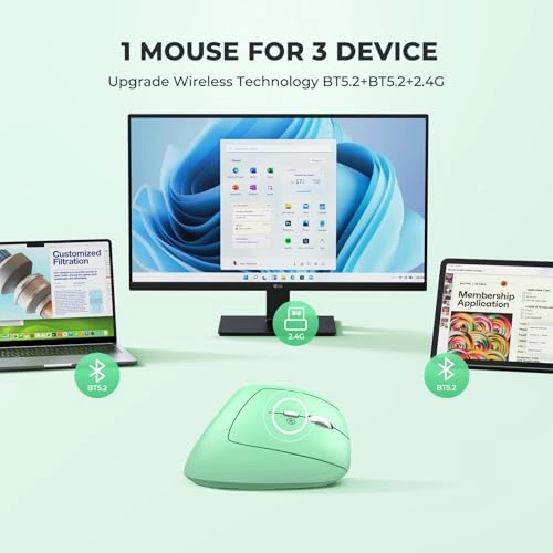 Ergonomic Vertical Mouse - Bluetooth USB