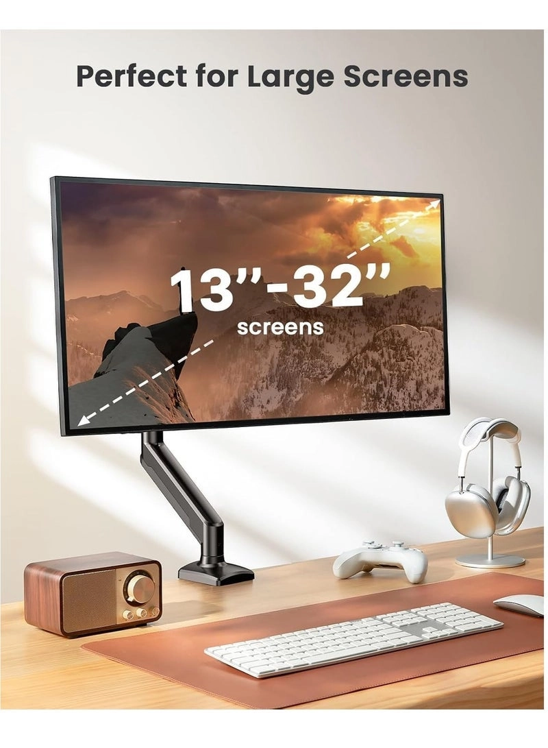 Single Monitor Arm - Single 13-32 Inch VESA 75x75/100x100mm