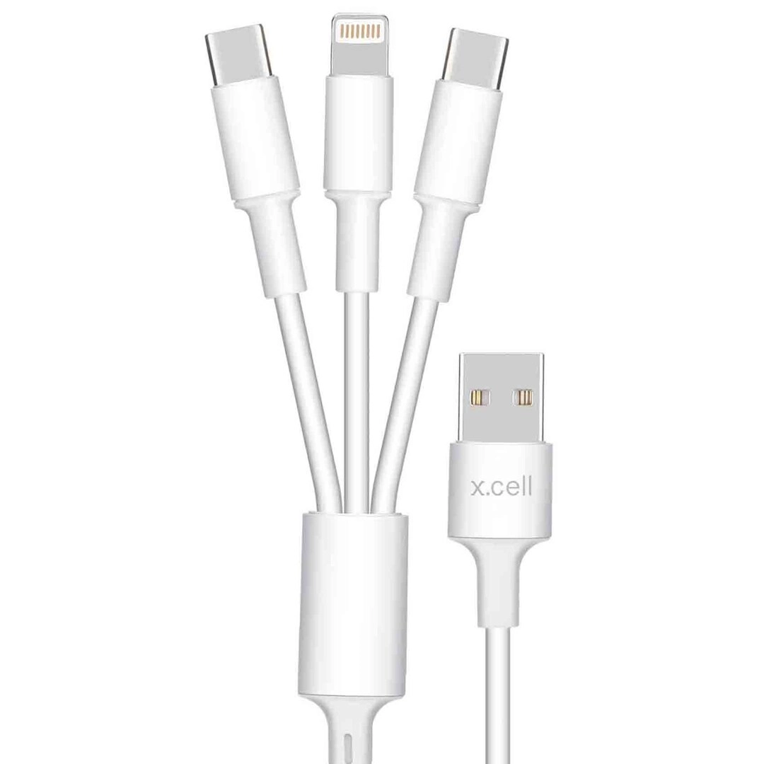 Xcell 2C1L Cable 60W USB-A to USB-A 1.5m Silicon