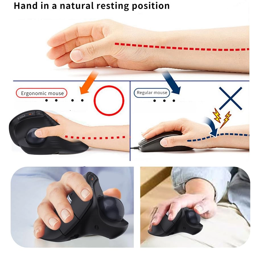 Ergonomic Trackball Mouse - Wireless