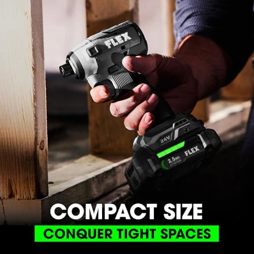 24V Brushless Cordless 1/4-Inch Hex Impact Driver - 2.5 Amp Hours