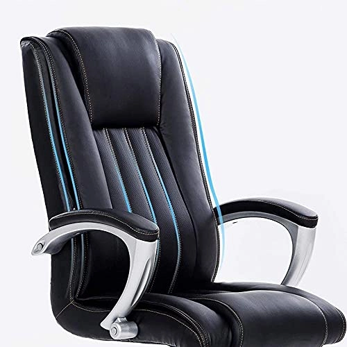Desk Chair - PU Leather Brown High Back