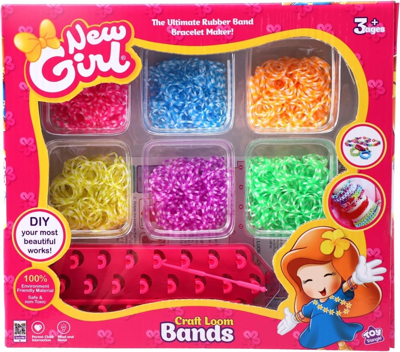 New Girl Craft Loom Bands - Multi Colour 3 +