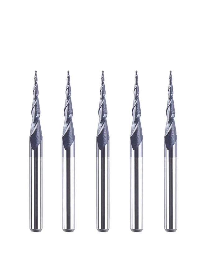 Tapered Ball Nose End Mill - 1.0MM 5PCS 4MM
