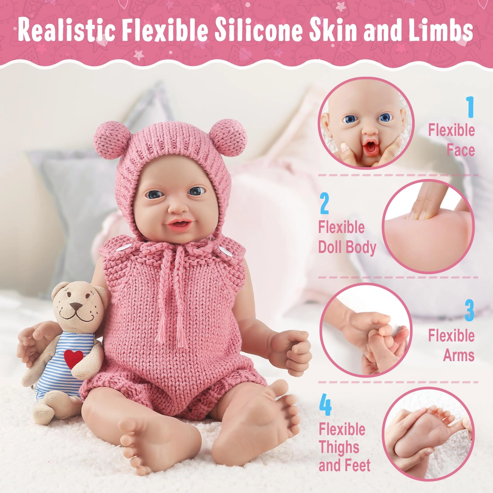 Reborn Baby Doll - 12 inch Silicone
