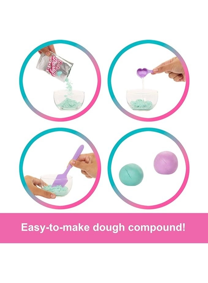 Party Unboxed Reveal - Brunette blue hair streaks