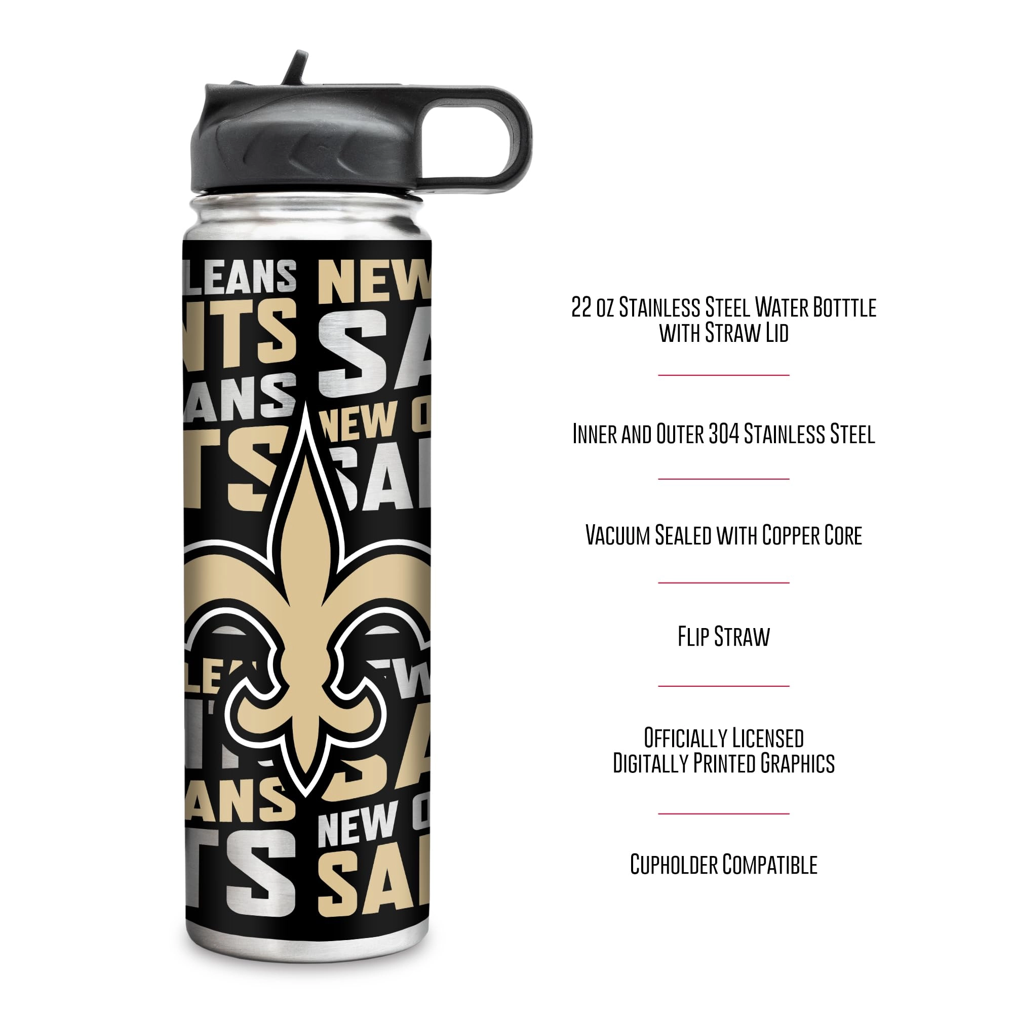 Stainless Steel NFL Football Tumbler - 650ml