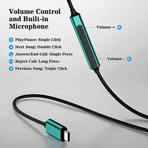 USB C Earbuds Wired Earbud