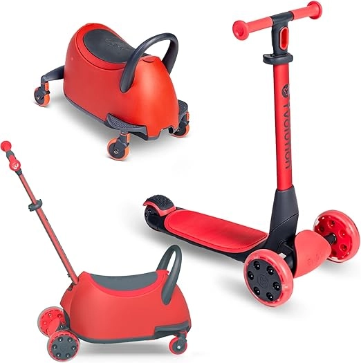 LUNA 3-in-1 Kick Scooter – LED + Seat