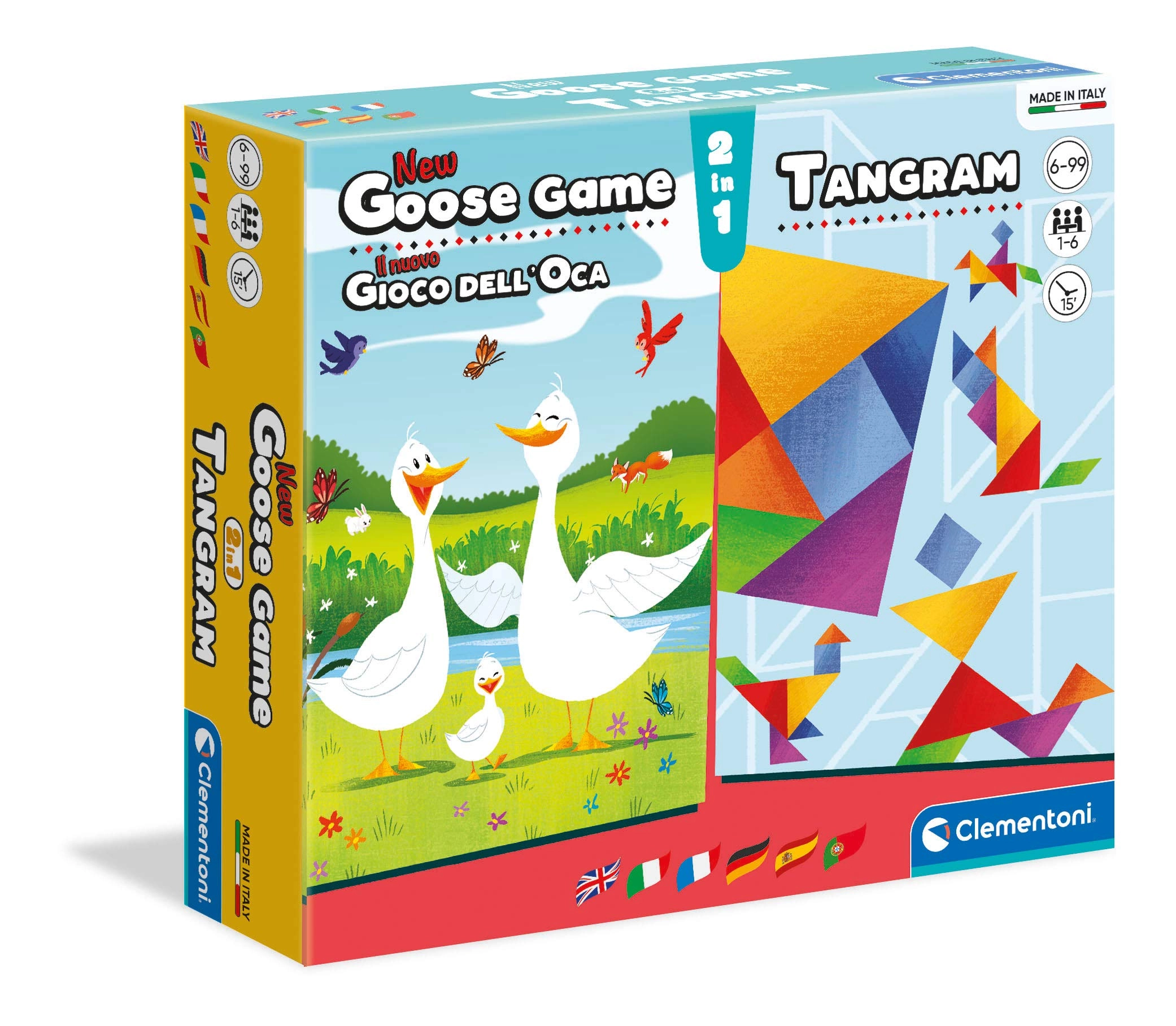 Clementoni The Goose Game + Tangram - 2-in-1