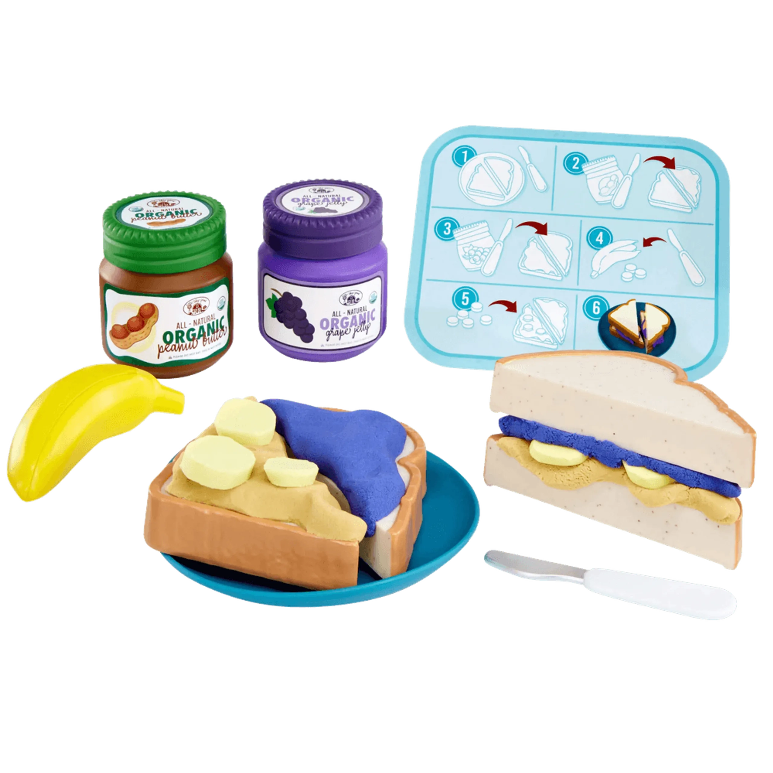 Creative Chefs Peanut Butter & Jelly Kit - 10 Pcs (816-LIT_643873)