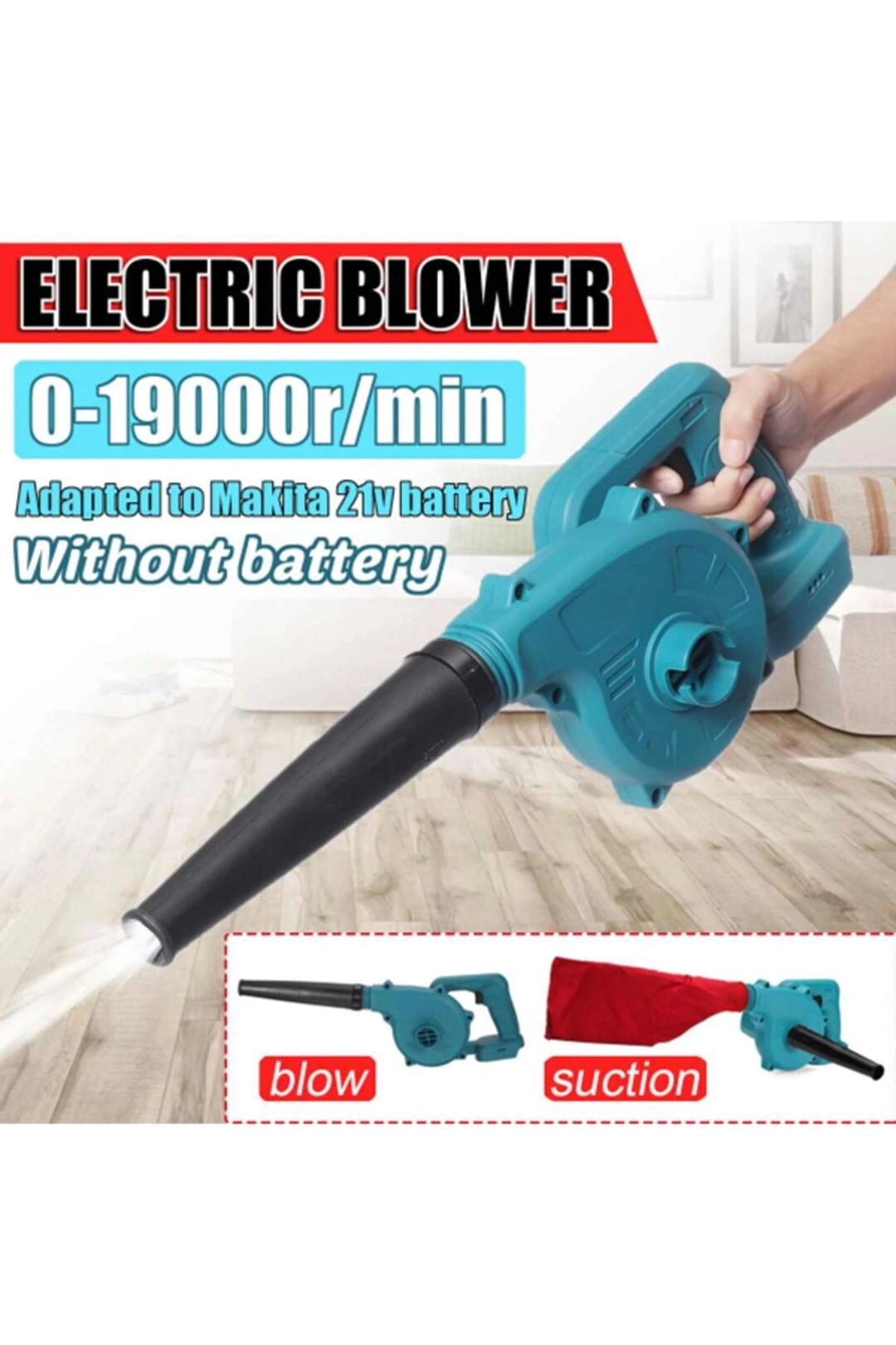 2 in 1 Cordless Electric Air Blower & Vacuum Cleaner (3457690000341)