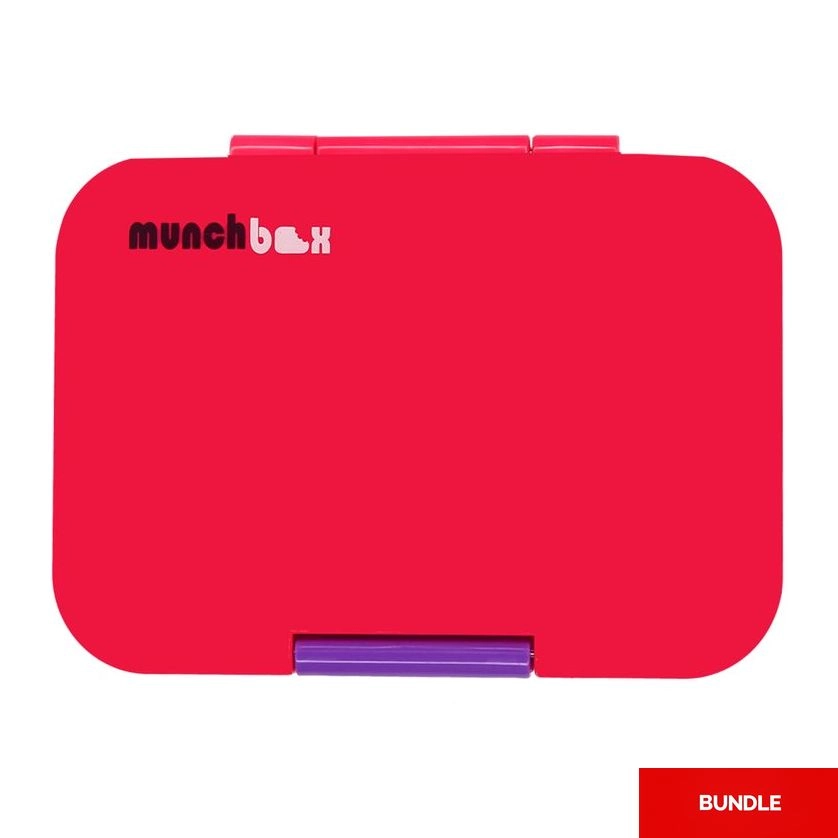 MUNCHBOX Munchi Snack - Pink Sunset Pink/Violet Bundle