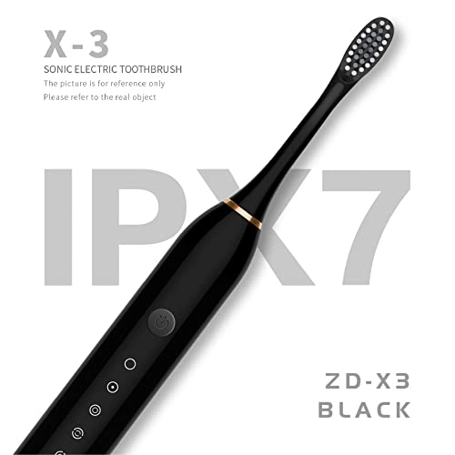 Sonic Electric Toothbrush - USB Rechargeable 4 Brush Heads 6 Cleaning Modes