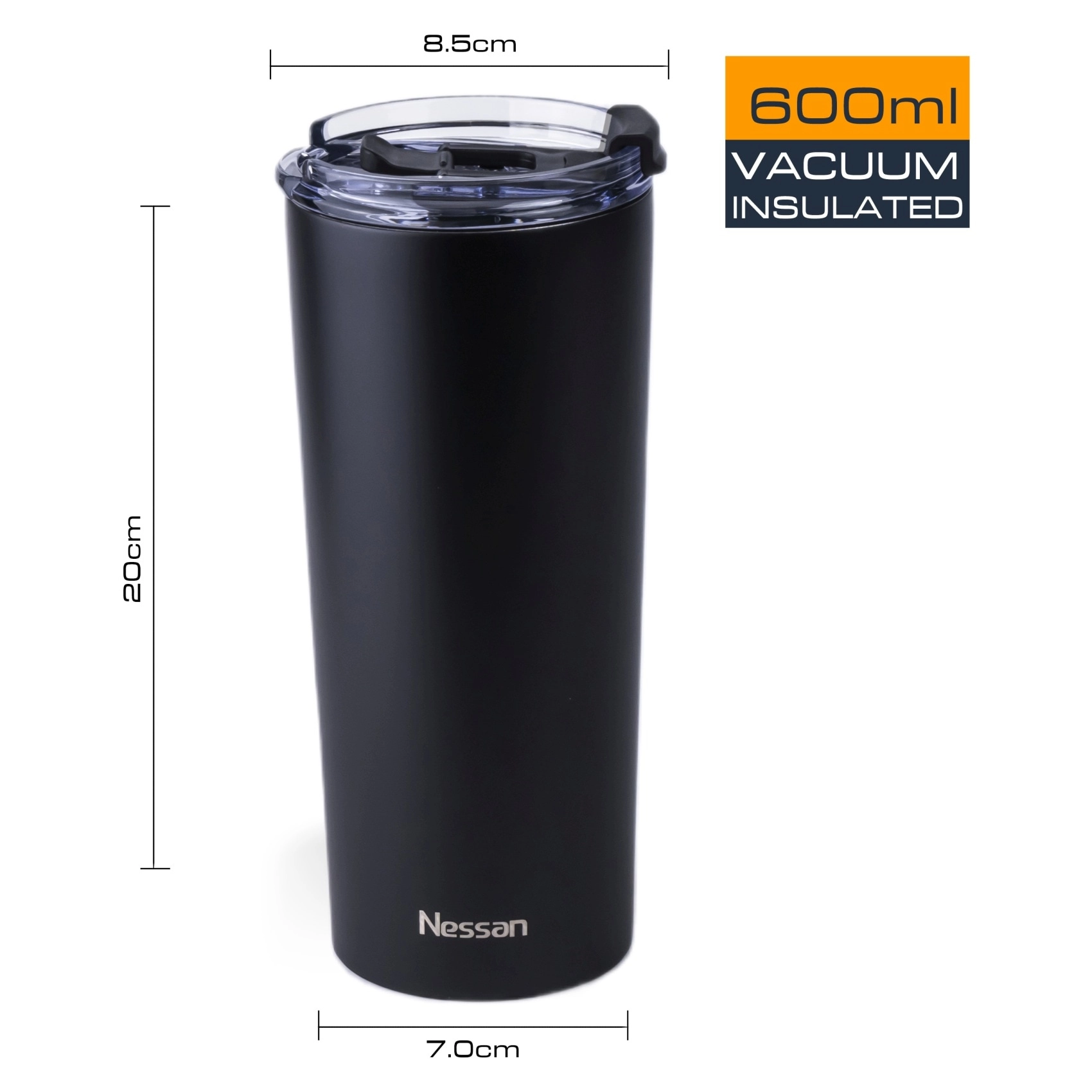 Stainless Steel Double Wall Vacuum Mug - 600ml